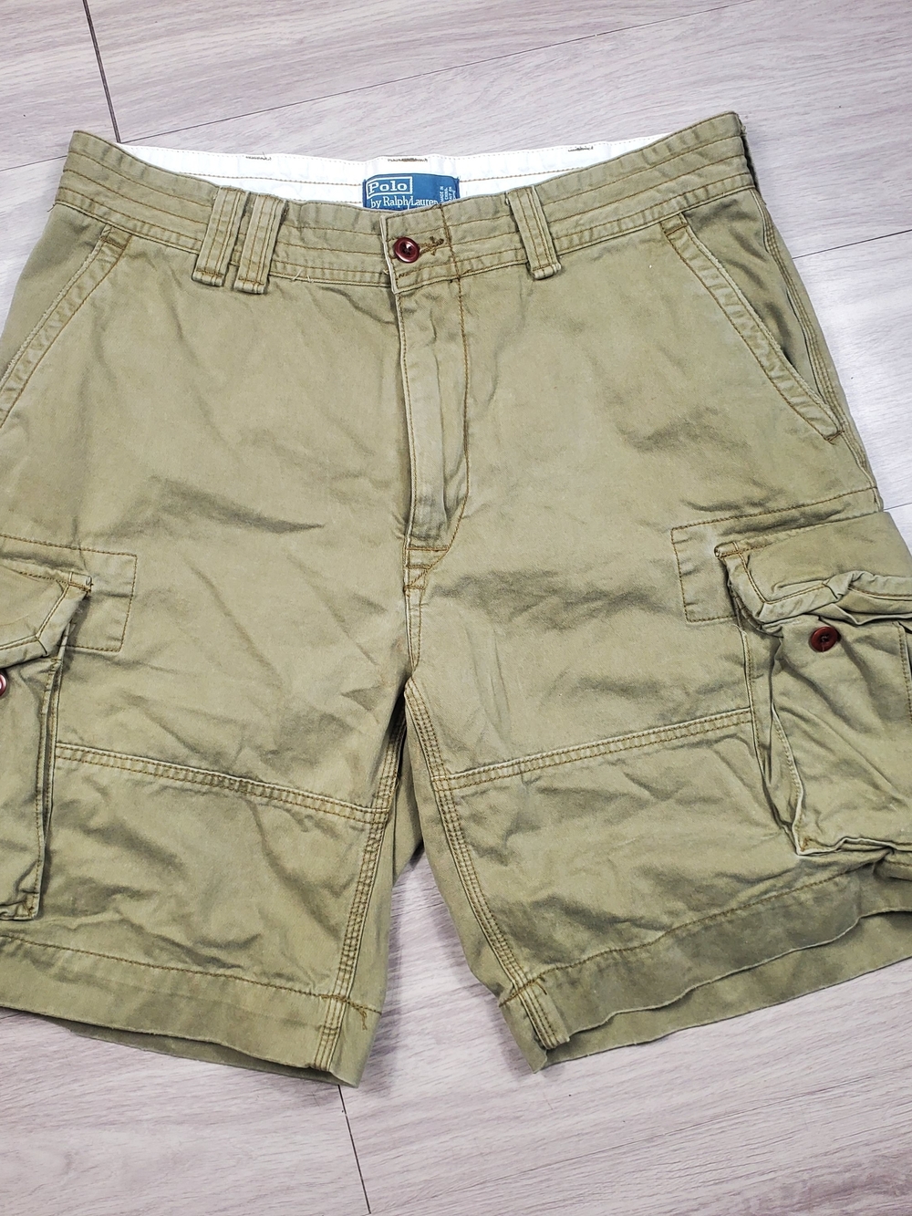 Polo Ralph Lauren Classic Polo Chino Cargo Shorts Mens 36 Olive Green